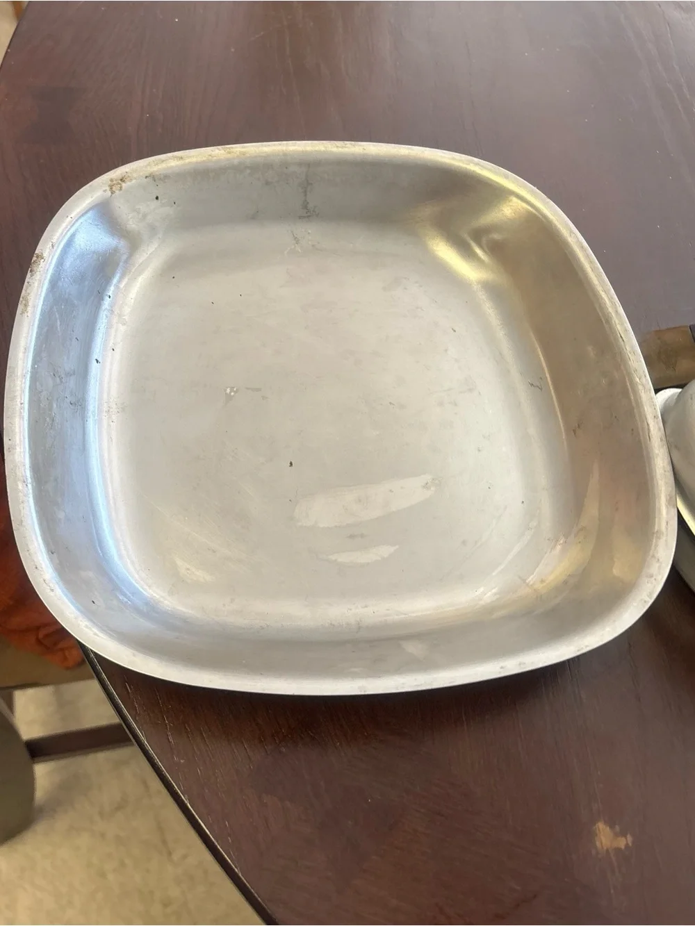 Vintage folding double omelet pan and square skillet cookware bundle